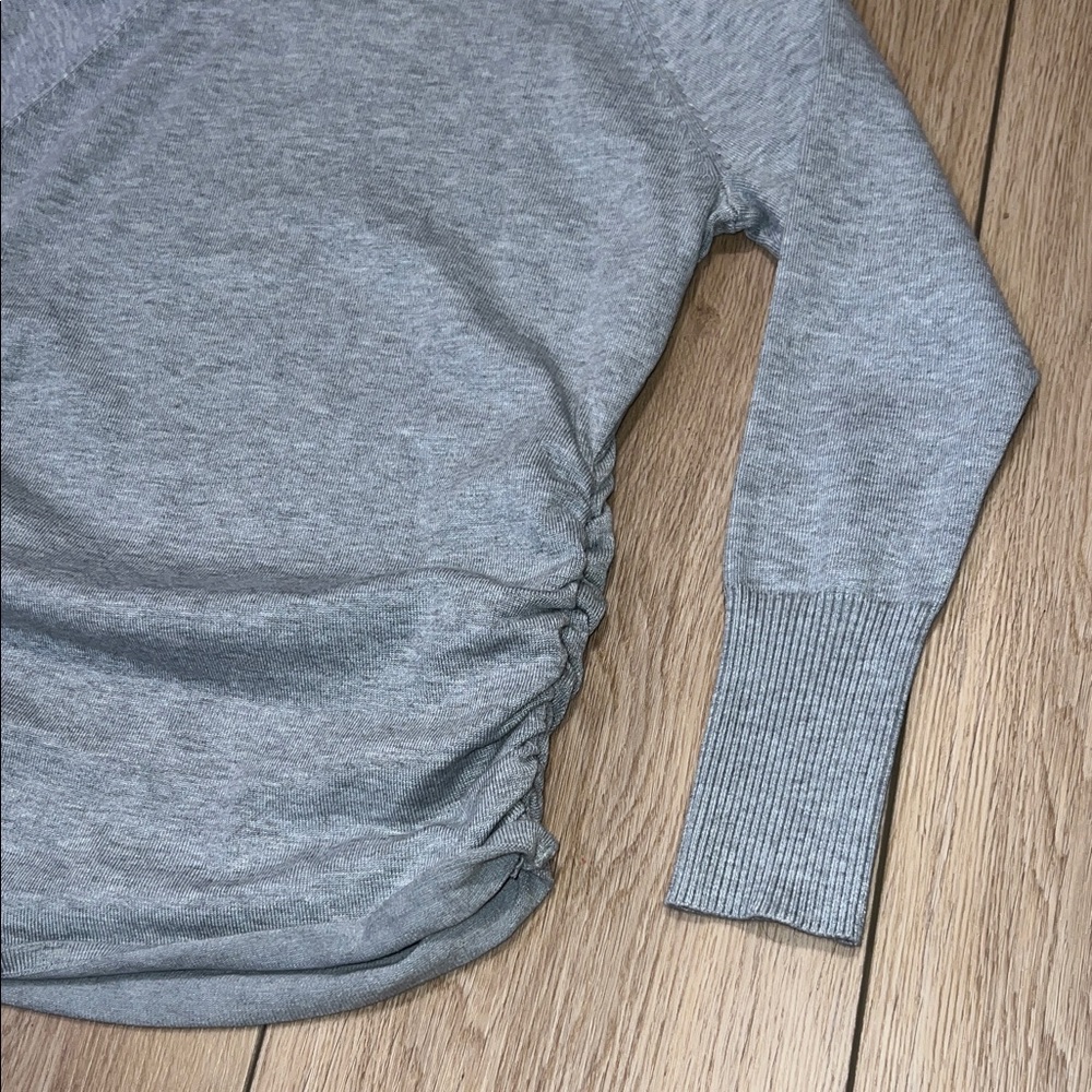 Heart-N-Crush Gray Cold Shoulder Turtleneck Sweater - Picture 6 of 9